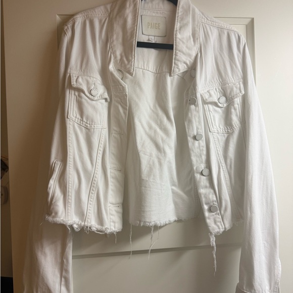 PAIGE Classic White Cropped Jacket - Picture 2 of 3